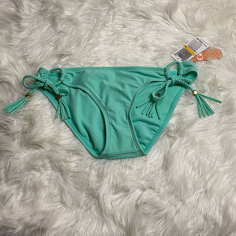 Gianni Bini size Small aqua boho swim bottoms NWT